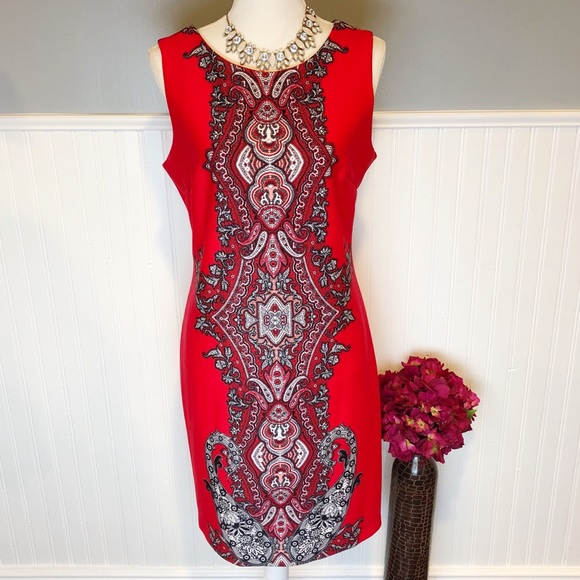 Sandra Darren Dresses & Skirts - Sandra Darren red paisley dress